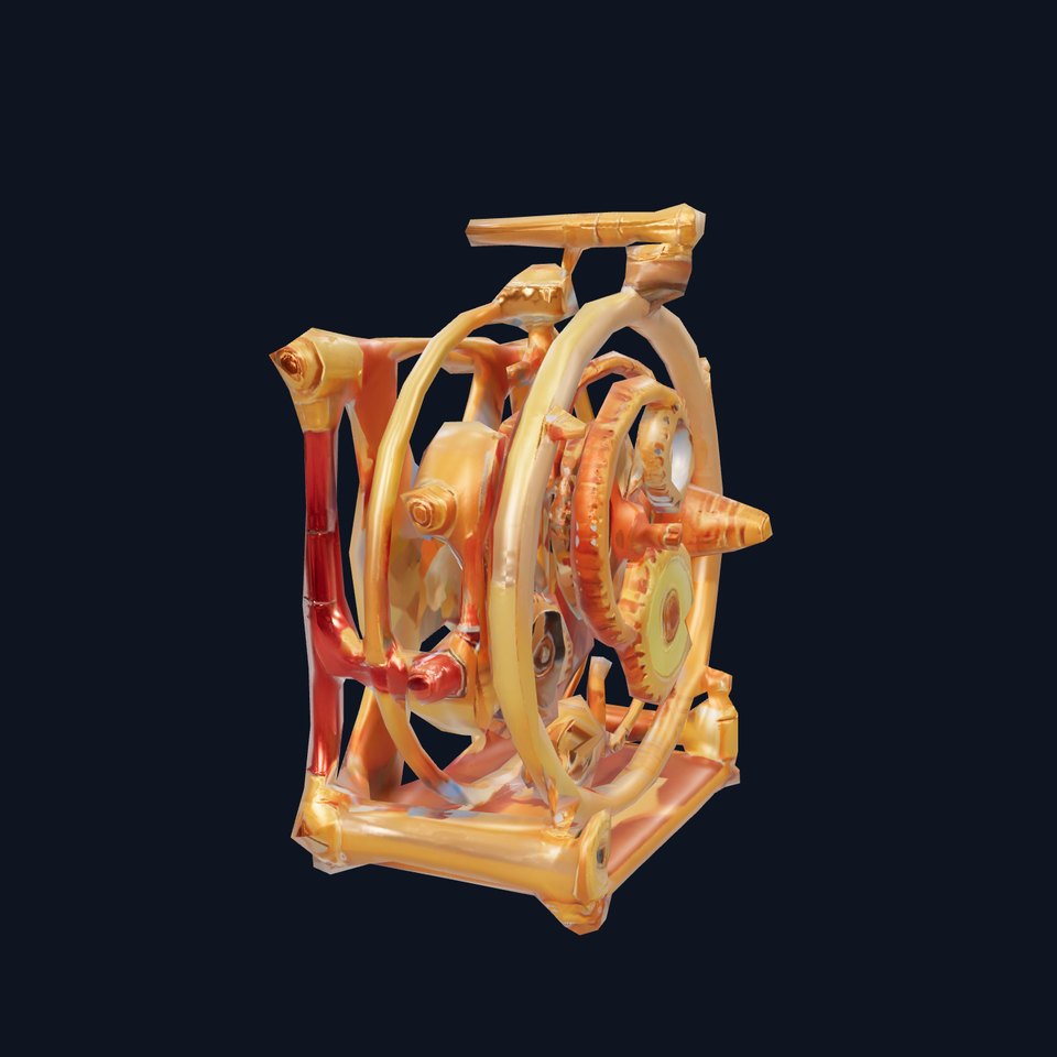 Intricate Brass Gear model pack